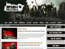 Tablet Screenshot of anakirecords.com